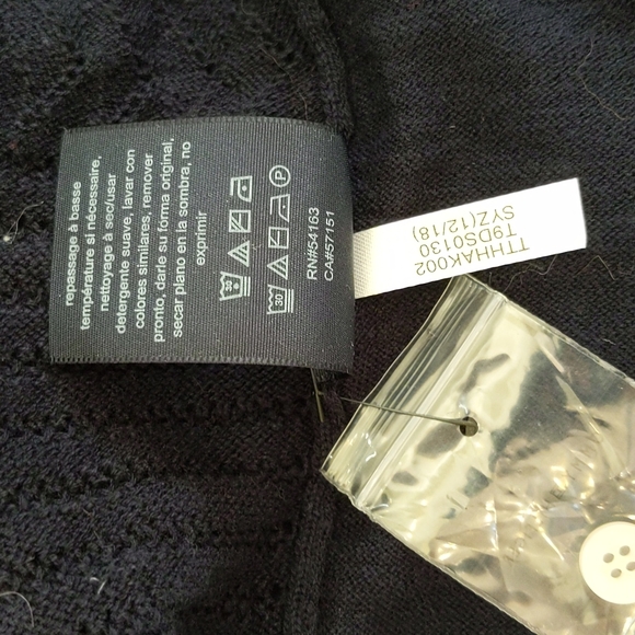 NWT Tommy Hilfiger Cotton Shrug Cardigan Sky Captain Navy Size M - Picture 9 of 9